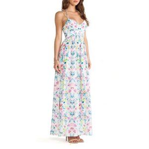 Amanda Uprichard Silk Floral Maxi Dress